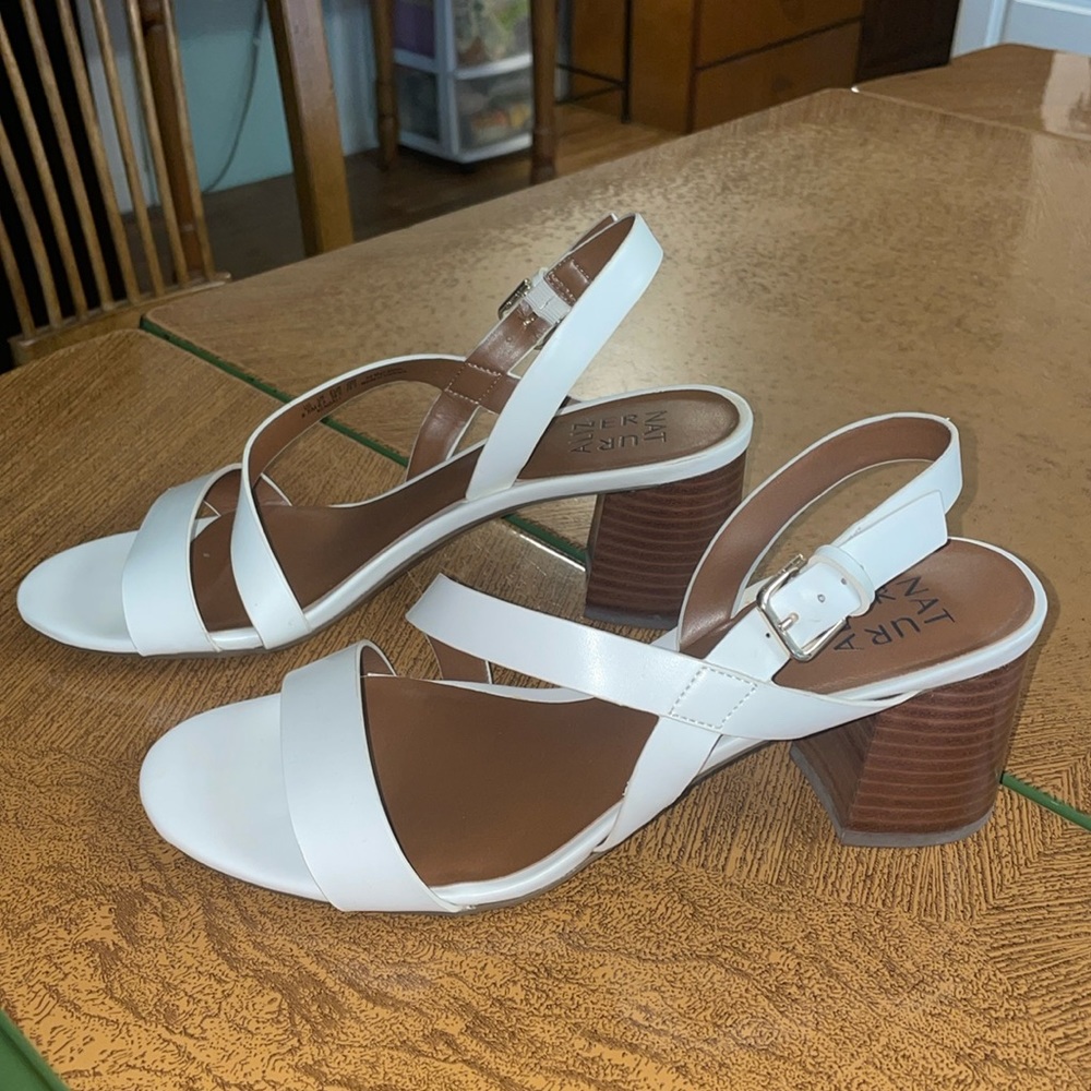 Naturalizer White Block Heels - 8.5